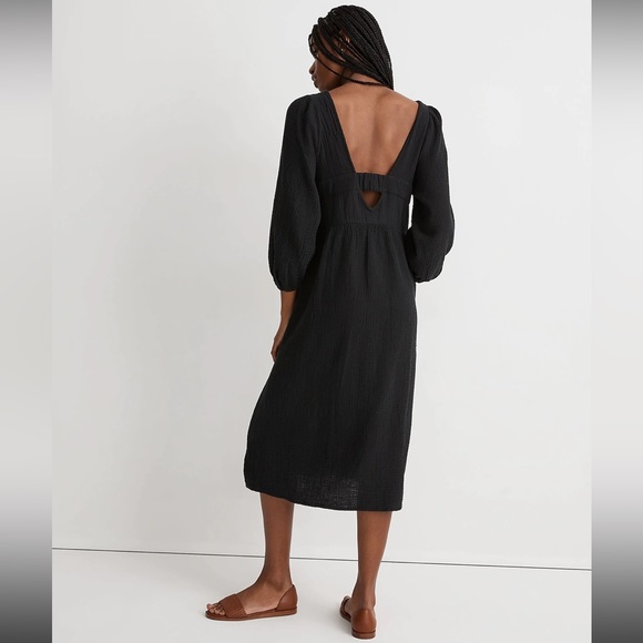 NWT Madewell Organic Cotton Lightspun V-Neck Midi Dress XXS - Picture 8 of 10